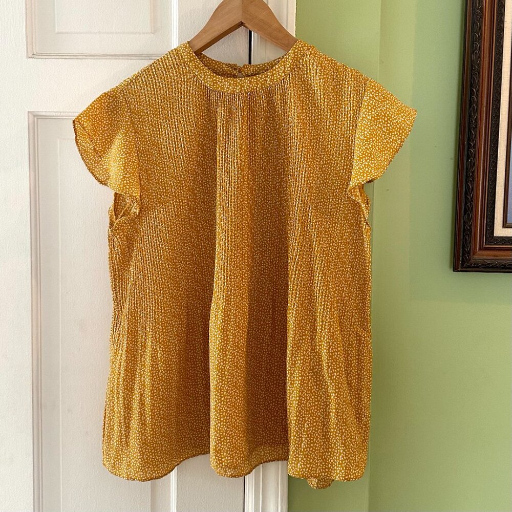 Adrianna Papell Blouse in Yellow Floral